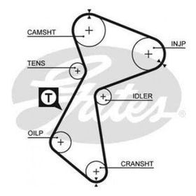 Gates K015212 Megane 1.9D 96 R9 R11 R19 R21 1.9D F8Q Eksantrik Gergi Kiti