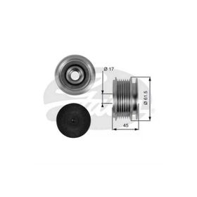 Gates OAP7013 Passat Rumanlı Alternatör Kasnağı
