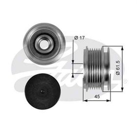 Gates OAP7013 Passat Rumanlı Alternatör Kasnağı