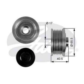 Gates OAP7032 Doblo Grande Punto 1.9 JTD Astra H Vectra C Zafira Signum 1.9 CDTI 05 Rulmanlı Alternatör Kasnağı
