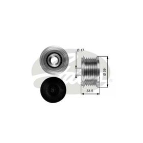 Gates OAP7080 Ducato Rumanlı Alternatör Kasnağı