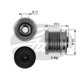 Gates OAP7086 Mercedes W204 09 14 C218 13 17 W212 09 15 Vito W639 06 Sprinter 906 09 Alternatör Kasnağı