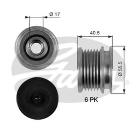 Gates OAP7086 Mercedes W204 09 14 C218 13 17 W212 09 15 Vito W639 06 Sprinter 906 09 Alternatör Kasnağı