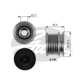 Gates OAP7086 Mercedes W204 09 14 C218 13 17 W212 09 15 Vito W639 06 Sprinter 906 09 Alternatör Kasnağı