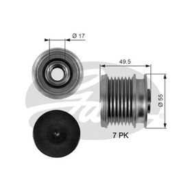 Gates OAP7086 Mercedes W204 09 14 C218 13 17 W212 09 15 Vito W639 06 Sprinter 906 09 Alternatör Kasnağı