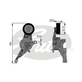 Gates T38436 Gergi Rulmanı