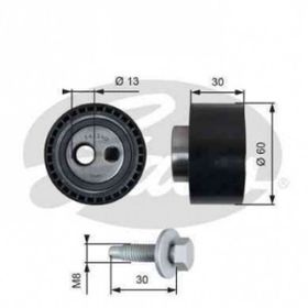 Gates T41140 Eksantrik Gergi Rulmanı
