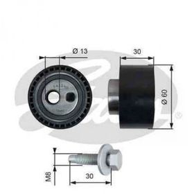 Gates T41140 Eksantrik Gergi Rulmanı