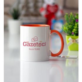 Gazeteci Turuncu Kupa Bardak