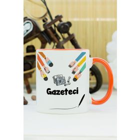 Gazeteci Turuncu Kupa Bardak