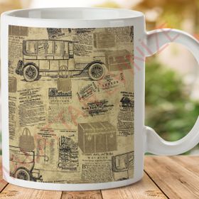 Gazeteler Vintage Baskılı Kupa