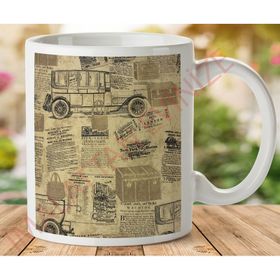 Gazeteler Vintage Baskılı Kupa