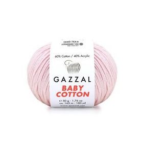 Gazzal 3411 Açık Pembe Baby Cotton El Örgü İpi