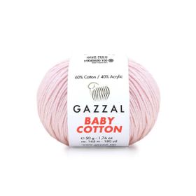 Gazzal 3411 Açık Pembe Baby Cotton El Örgü İpi