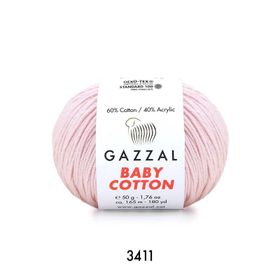Gazzal 3411 Açık Pembe Baby Cotton El Örgü İpi