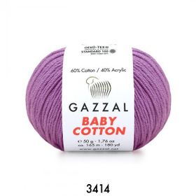 Gazzal 3414 Lila Baby Cotton El Örgü Ipi