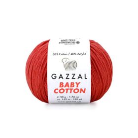 Gazzal 3418 Kırmızı Baby Cotton El Örgü Ipi
