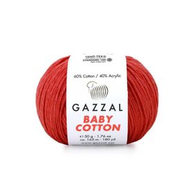 Gazzal 3418 Kırmızı Baby Cotton Xl El Örgü Ipi