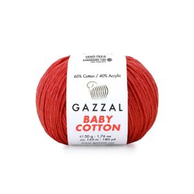 Gazzal 3418 Kırmızı Baby Cotton Xl El Örgü Ipi