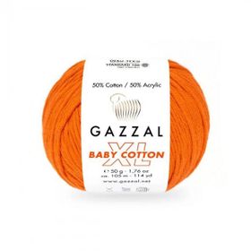 Gazzal 3419 Turuncu Baby Cotton Xl El Örgü Ipi