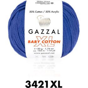 Gazzal 3421 Baby Cotton XL 3'lü El Örgü İpi