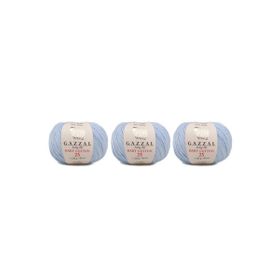Gazzal 3429 Baby Cotton 25 gr 3'lü El Örgü İpi