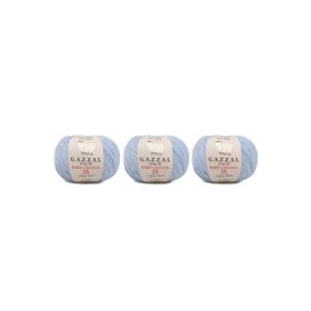 Gazzal 3429 Baby Cotton 25 gr 3'lü El Örgü İpi