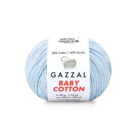 Gazzal 3429 Bebe Mavi Baby Cotton 25 El Örgü İpi
