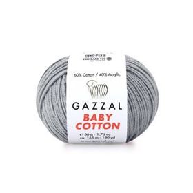 Gazzal 3430 Gri Baby Cotton El Örgü İpi