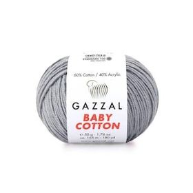 Gazzal 3430 Gri Baby Cotton El Örgü İpi