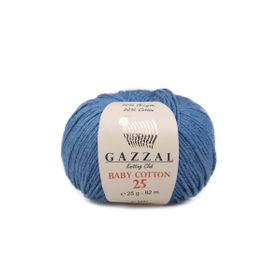 Gazzal 3431 Koyu Mavi Baby Cotton 25 El Örgü İpi