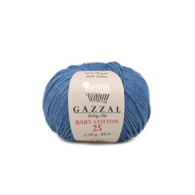 Gazzal 3431 Koyu Mavi Baby Cotton 25 El Örgü İpi