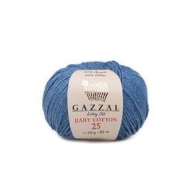 Gazzal 3431 Koyu Mavi Baby Cotton 25 El Örgü İpi