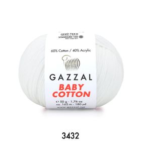 Gazzal 3432 Beyaz Baby Cotton Xl El Örgü İpi