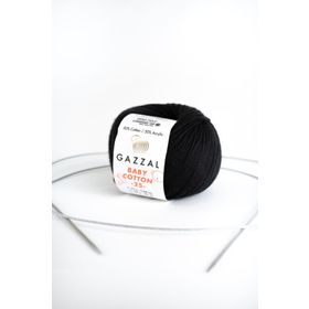 Gazzal 3433 Siyah Baby Cotton 25 El Örgü İpi