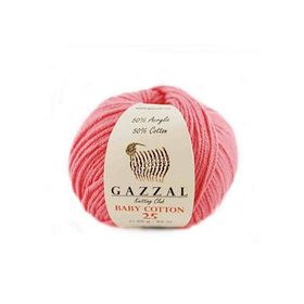 Gazzal 3435 Pembe Baby Cotton 25 El Örgü İpi