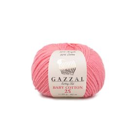Gazzal 3435 Pembe Baby Cotton 25 El Örgü İpi