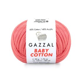 Gazzal 3435 Pembe Baby Cotton Xl El Örgü Ipi