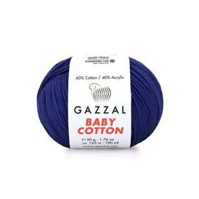 Gazzal 3438 Lacivert Baby Cotton El Örgü Ipi