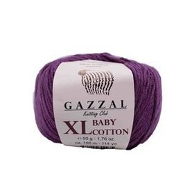 Gazzal 3441 Mürdüm Baby Cotton Xl El Örgü Ipi