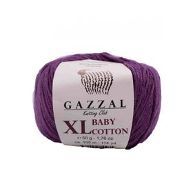 Gazzal 3441 Mürdüm Baby Cotton Xl El Örgü Ipi
