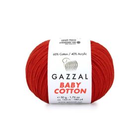 Gazzal 3443 Kırmızı Baby Cotton El Örgü Ipi
