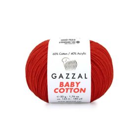 Gazzal 3443 Kırmızı Baby Cotton El Örgü Ipi