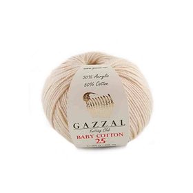 Gazzal 3445 Bej Baby Cotton 25 El Örgü İpi