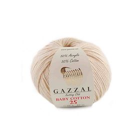 Gazzal 3445 Bej Baby Cotton 25 El Örgü İpi