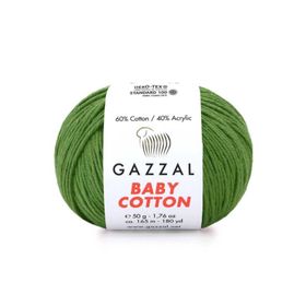 Gazzal 3449 Yeşil Baby Cotton El Örgü Ipi