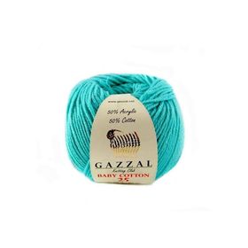 Gazzal 3452 Turkuaz Baby Cotton 25 El Örgü İpi