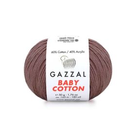 Gazzal 3455 Kahverengi Baby Cotton El Örgü Ipi