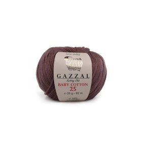 Gazzal 3455 Kahverengi Baby Cotton El Örgü Ipi