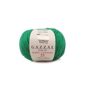 Gazzal 3456 Baby Cotton 25 El Örgü İpi Yeşil